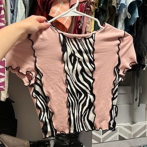 Zebra print t shirt